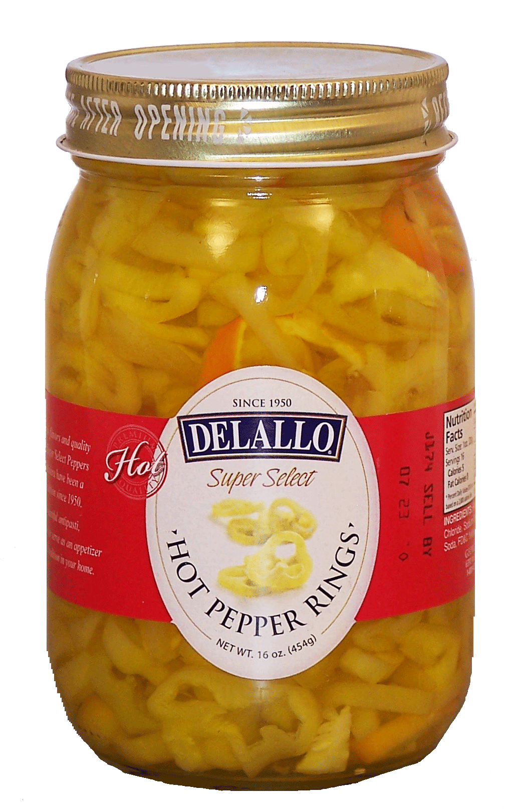 Delallo&nbsp;Super Select&nbsp;hot pepper rings Full-Size Picture
